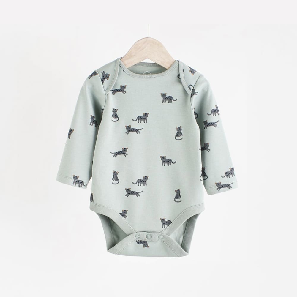 Teal Blue 5 Pack Baby Bodysuits – 100% Cotton for Everyday Comfort