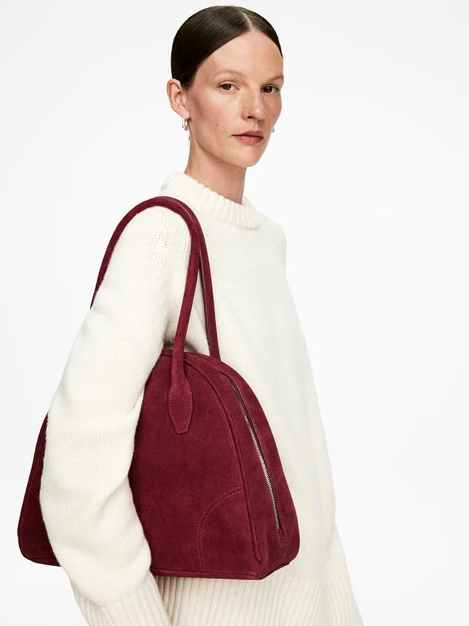Suede Bowling Bag