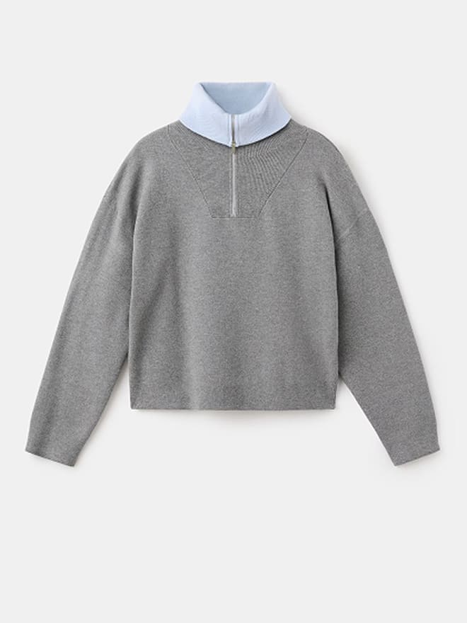 Turtleneck Sweater With Zip