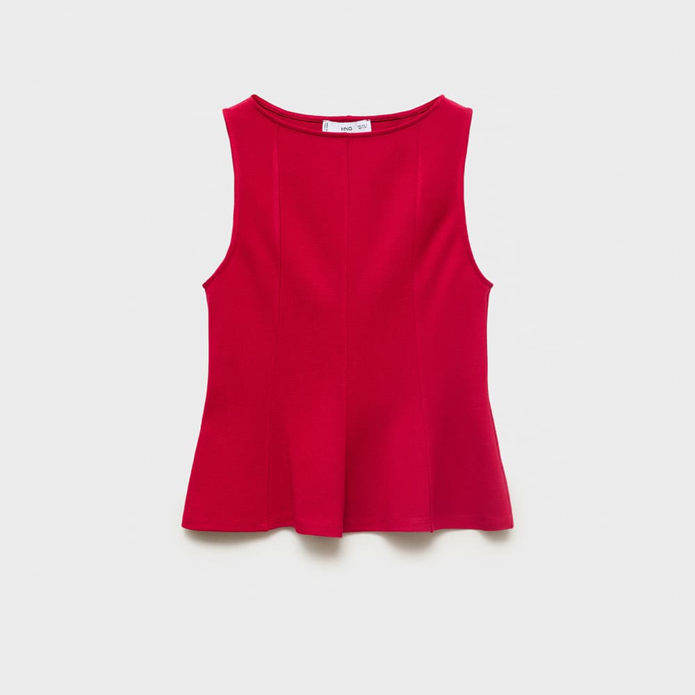 Peplum Top With Seam Detail