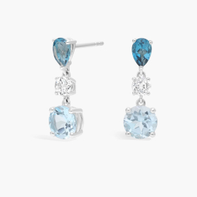 Triple Row Sapphire Diamond...