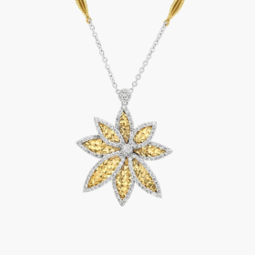 Floral Pendant Necklace In 18K...