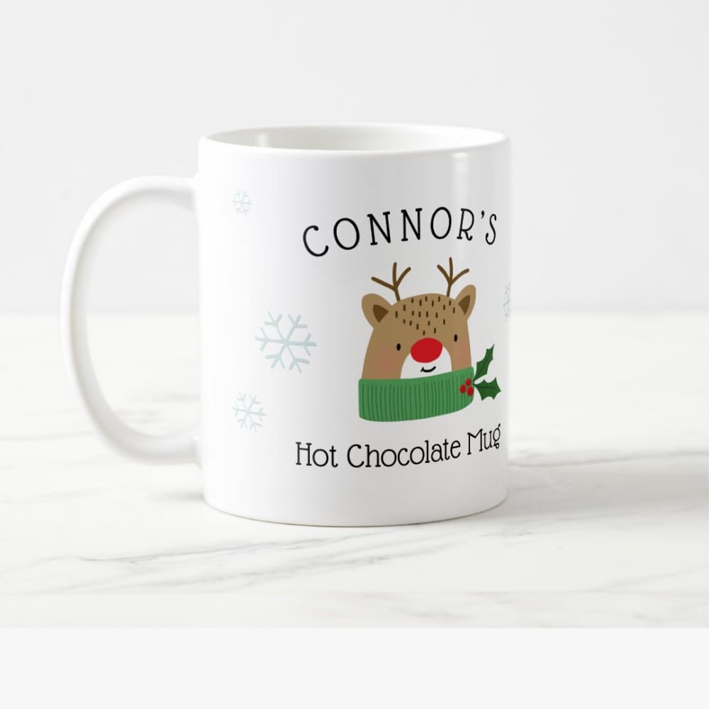 Kids Personalized Reindeer Hot Chocolate Mug