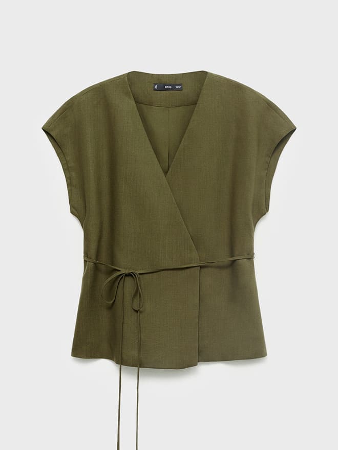 Lyocell wrap top